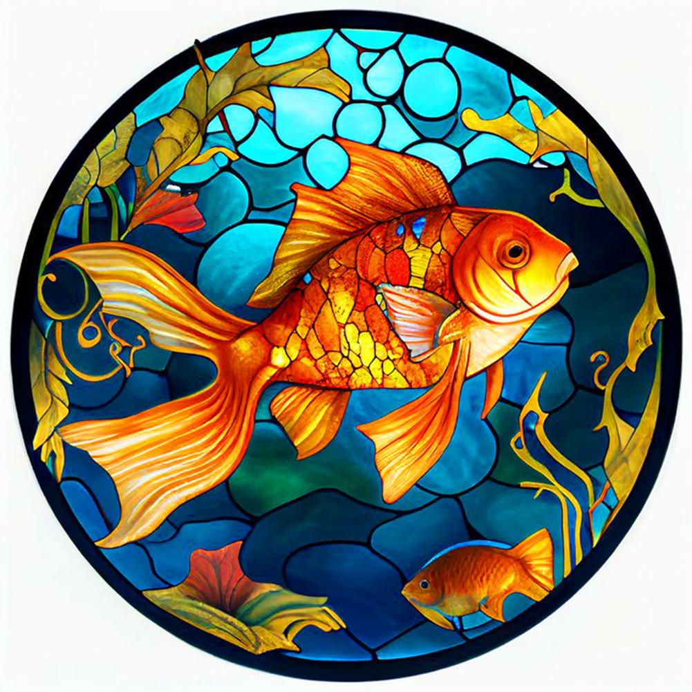 

4pcs 5D DIY Full Round Drill Diamond Painting Glass Dragonfly Koi Kit 30x30cm China Mainland