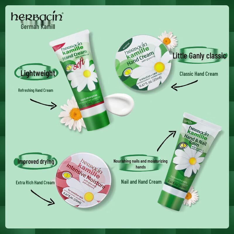 Herbacin Kamille Hand Cream & Toothbrush Combo Set