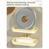 1/2 Layer Suction Cup Soap Dish Detachable Wall Mounted Soap Rack No-Drill Soap Drain Box  Toilet