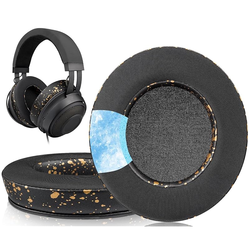 

SOULWIT cooling gel pad ear pads ear cushion Razer Kraken 2019/Tournament Edition/Ultimate/Kitty/Nari/Essential/Ultimate/Kraken X/V3 X gaming