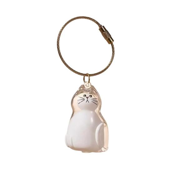 Cat Hair Storage Bottle Transparent Pet Fur Keepsake Keychain for Collecting Cat And Dog Hair Pet Memorial Gift