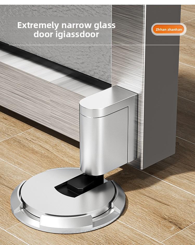 Professional Zinc Alloy Mechanical Modern Minimalism Buffer Mute Ground Suction Door Stopper Commercial Office