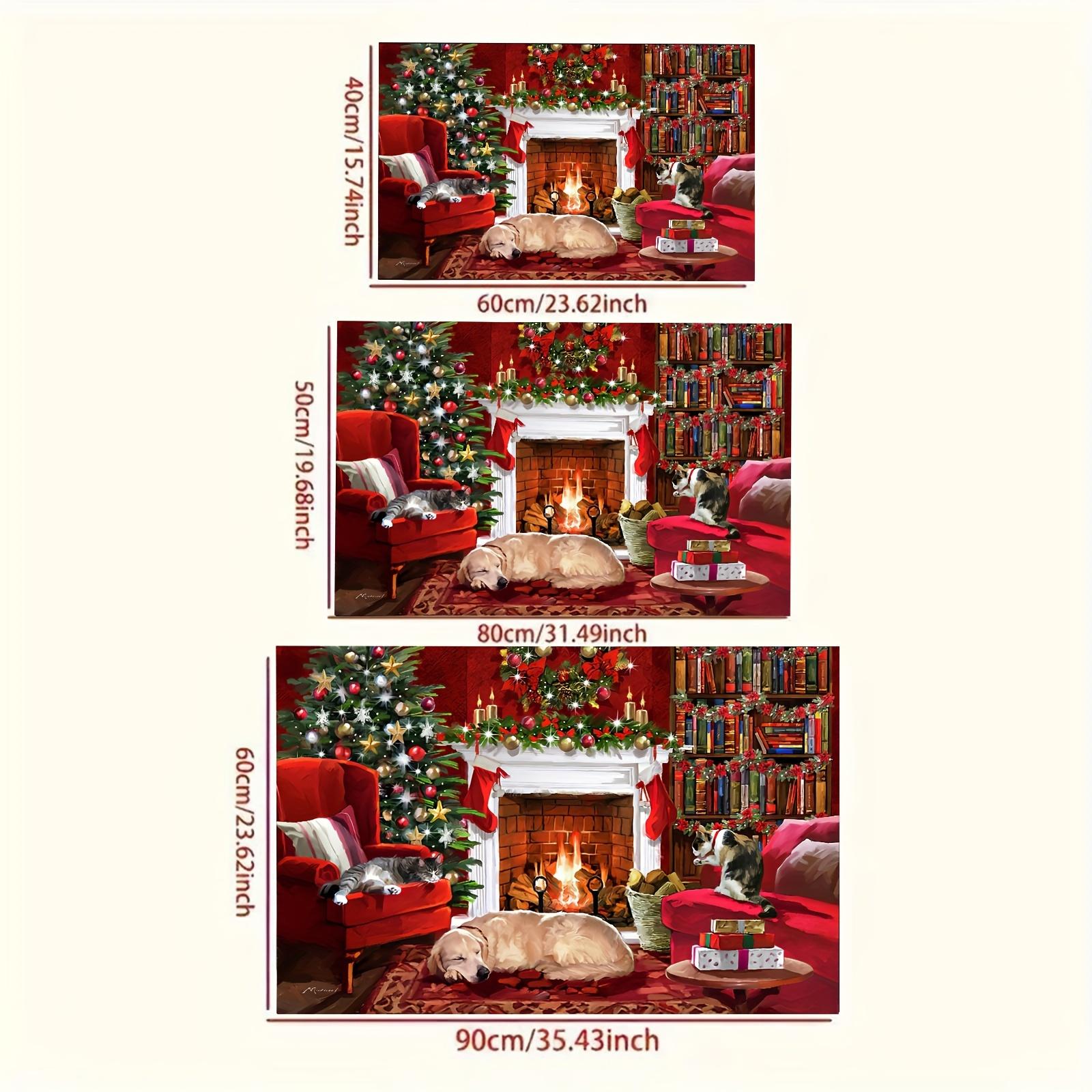 

Christmas Carpet Soft Doormat Christmas Tree Romantic Floor Mat Living Room Carpet Rug For Bedroom Welcome Mat Outdoor 40X60CM (1.3X2FT
