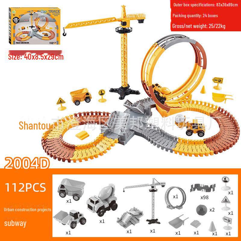 Elektrická dinosauří dráha s montážním ruským kolem pro děti
