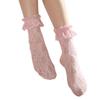 Girl Lace Mesh Socks Ankle Socks Women Fishnet Stockings Ruffle Ankle Socks for Lady Female Hollow Lolita Socks