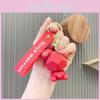 Cute Cartoon Bear Silicone Keychain Creative Bag Pendant Wholesale Key Buckle