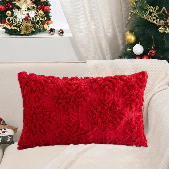 Throw Pillowcase 3D Snowflake Embroidery Hidden Zipper Closure Pillow Cover Bedroom Living Room