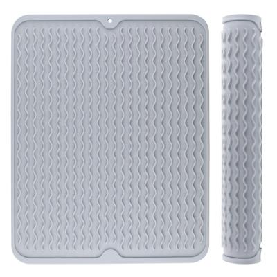 Silikon-Abtropfmatte, hitzebeständig, für Küchenarbeitsplatte, Waschbecken, Kühlschrank, Schubladeneinlage, Küchen-Abtropfmatte