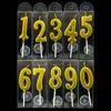 50 Gold Number Candle Cake Toppers, Individually Boxed for Kids' First Birthday