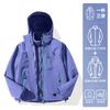 Men Women 3-in-1 Waterproof Windproof Hiking Jacket With Removable Fleece Liner Outdoor Activities