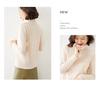 Women's Long Sleeve High Neck Knit Sweater - Loose Autumn/Winter Pullover Top
