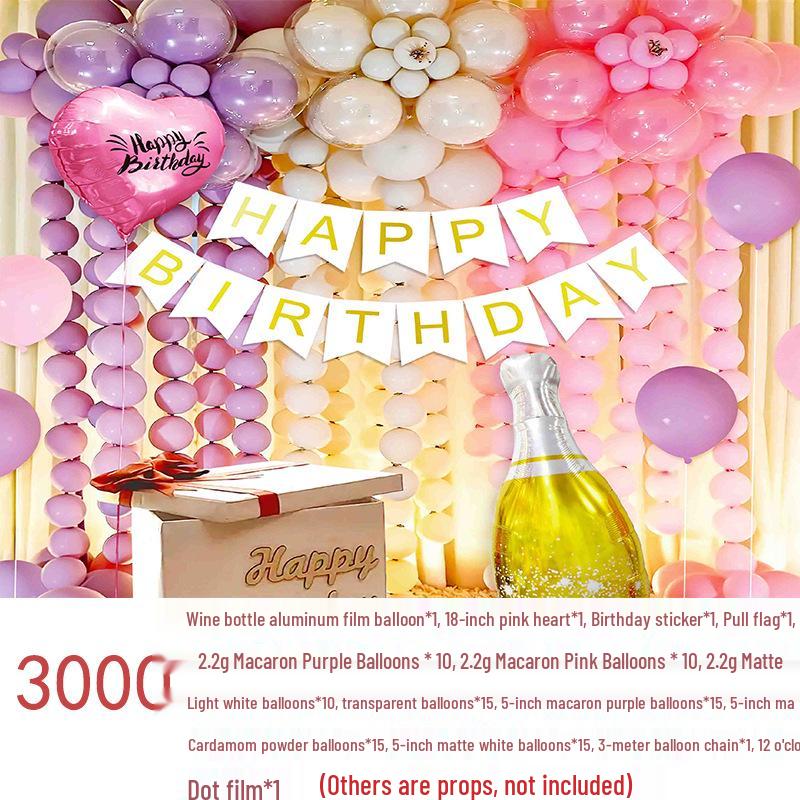 18th Birthday Party Aluminum Balloon Set - Wall Decoration Background