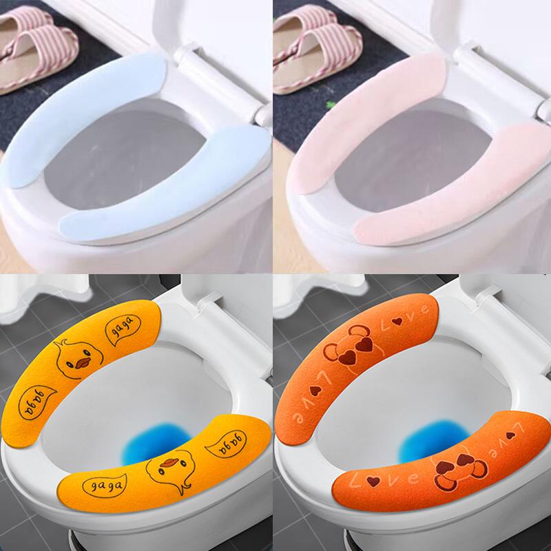 Adesivo Lavabile Universale Adesivo per WC Caldo e Ispessito Elettrostatico Cuscino per Sedile WC e Cuscino per Sedile WC