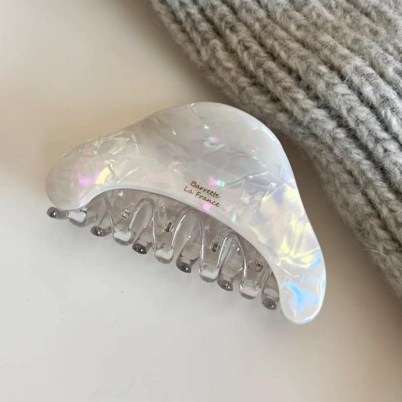 

Ретро ацетатные заколки-крабы с цветными блоками для женственного образа, высококачественный аксессуар для волос в виде заколки-акулы на затылке