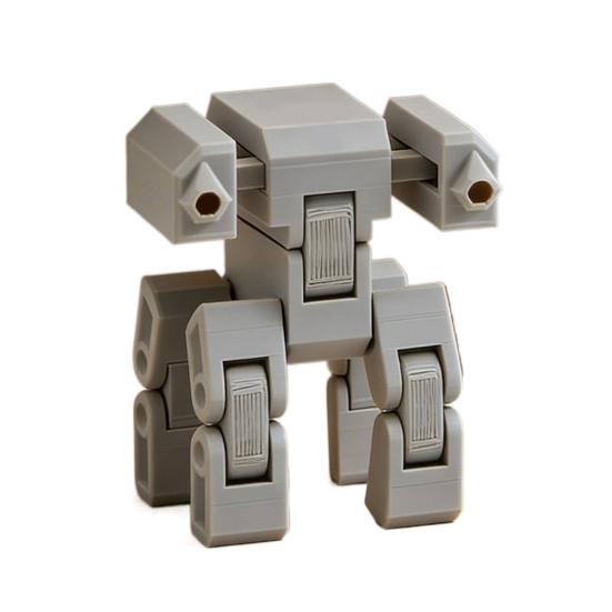 3D Printed Transforming Robot Toy, Multi-Joint Movable Robot Fidget Toy, Stress Relief Robot Collectible Figurine for Home Office Decoration серый