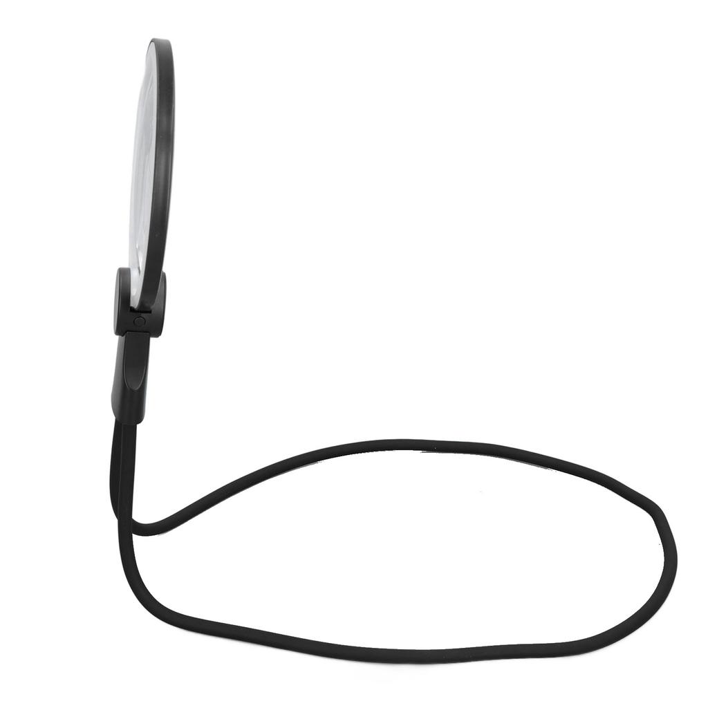 3X Neck Wear Magnifying Glass with Light Flexible Gooseneck Magnetic Suction Adjustable Brightness R