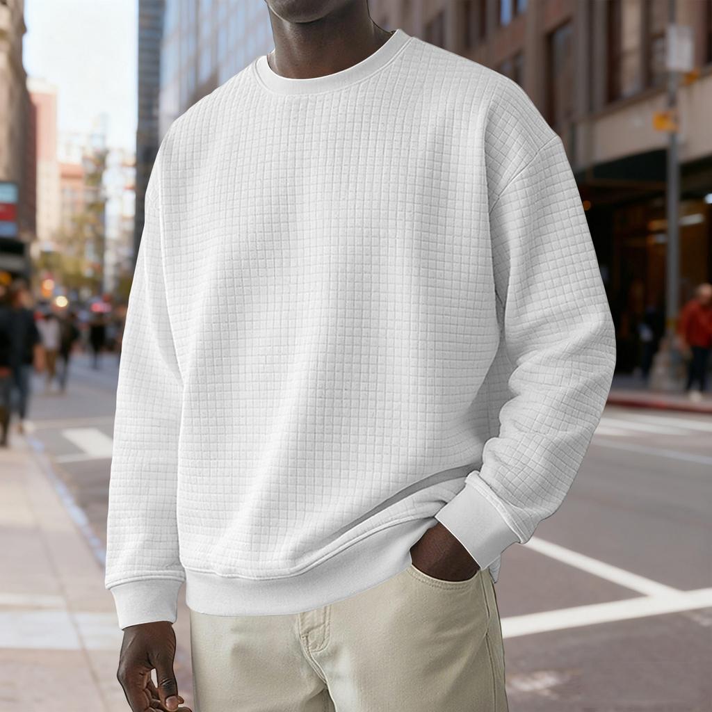 Men's Casual Loose Long,sleeved Round Neck Sweatshirt