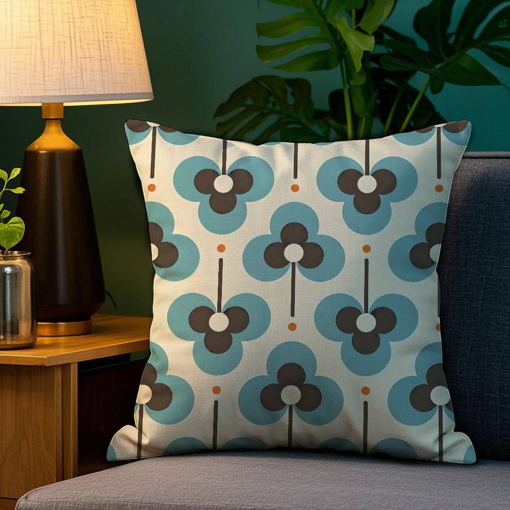 Luxury Pillow Case Sofa Living Room Bedroom Double-sided Printing Brand O-Orla Kiely Square Cushion Nap Time Pillow Case