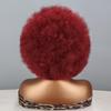 MERISIHAIR Parrucca Afro Donna Corta Crespa Ricciola Rosso Vino Fibra Sintetica Naturale Ricciola Indossabile Quotidiano Cosplay Soffice Parrucca Ricciola