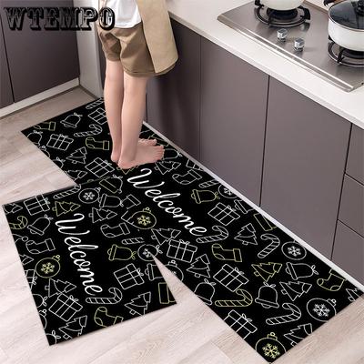 Tapis de sol de cuisine Tapis simple pour la maison Tapis d'entrée Long tapis de chevet