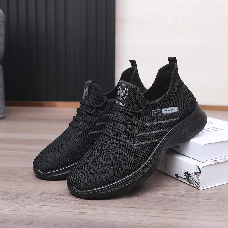 

Мужская весенне-осенняя дышащая и удобная повседневная спортивная обувь на мягкой подошве 44 чёрный