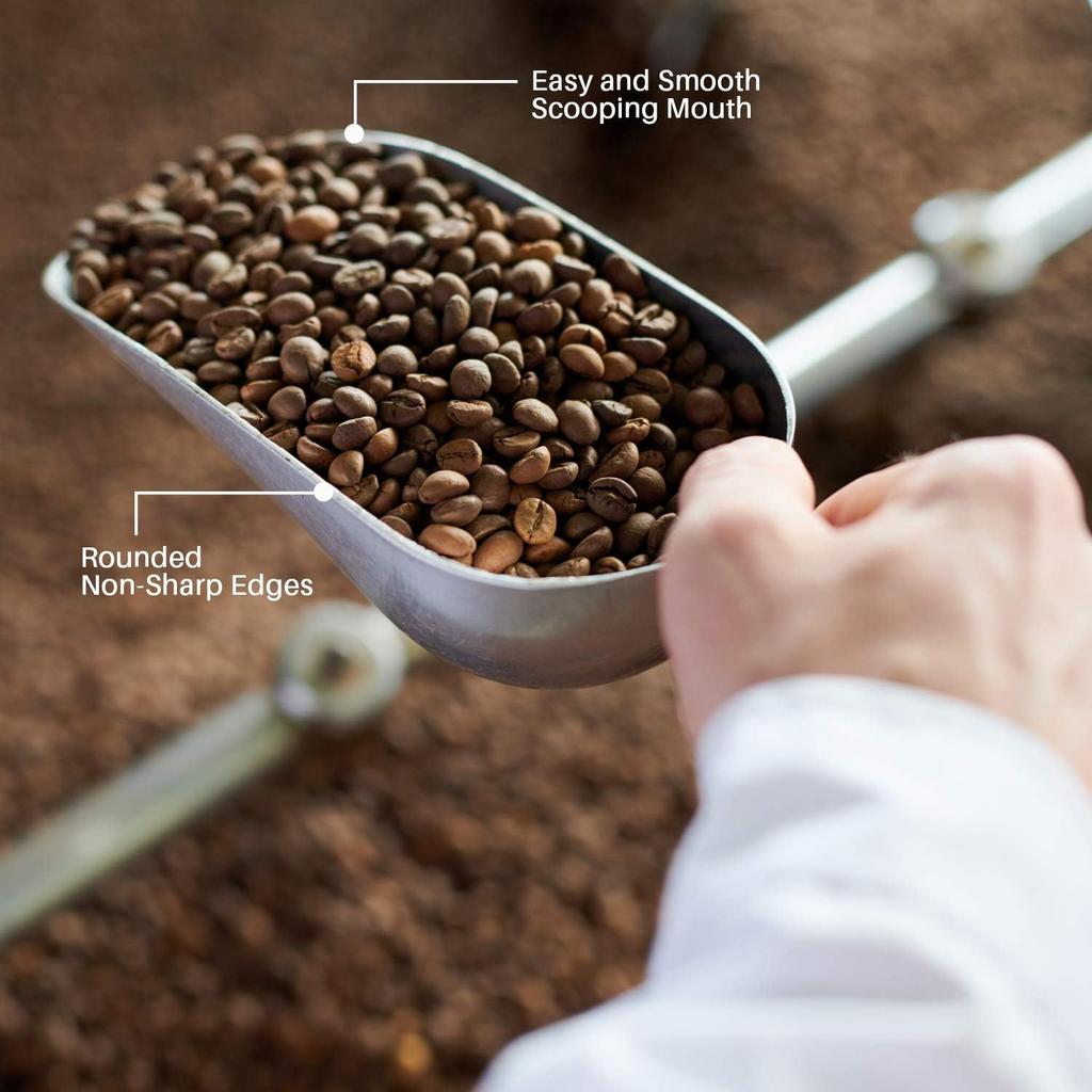 Aluminum Utility Scoop, - Bar Ice Scoop, Dry Bin Scoop, Dry Goods Scoop, Candy Scoop, Spice Scoop, X-Large, Commercial Grade - 85-Ounce