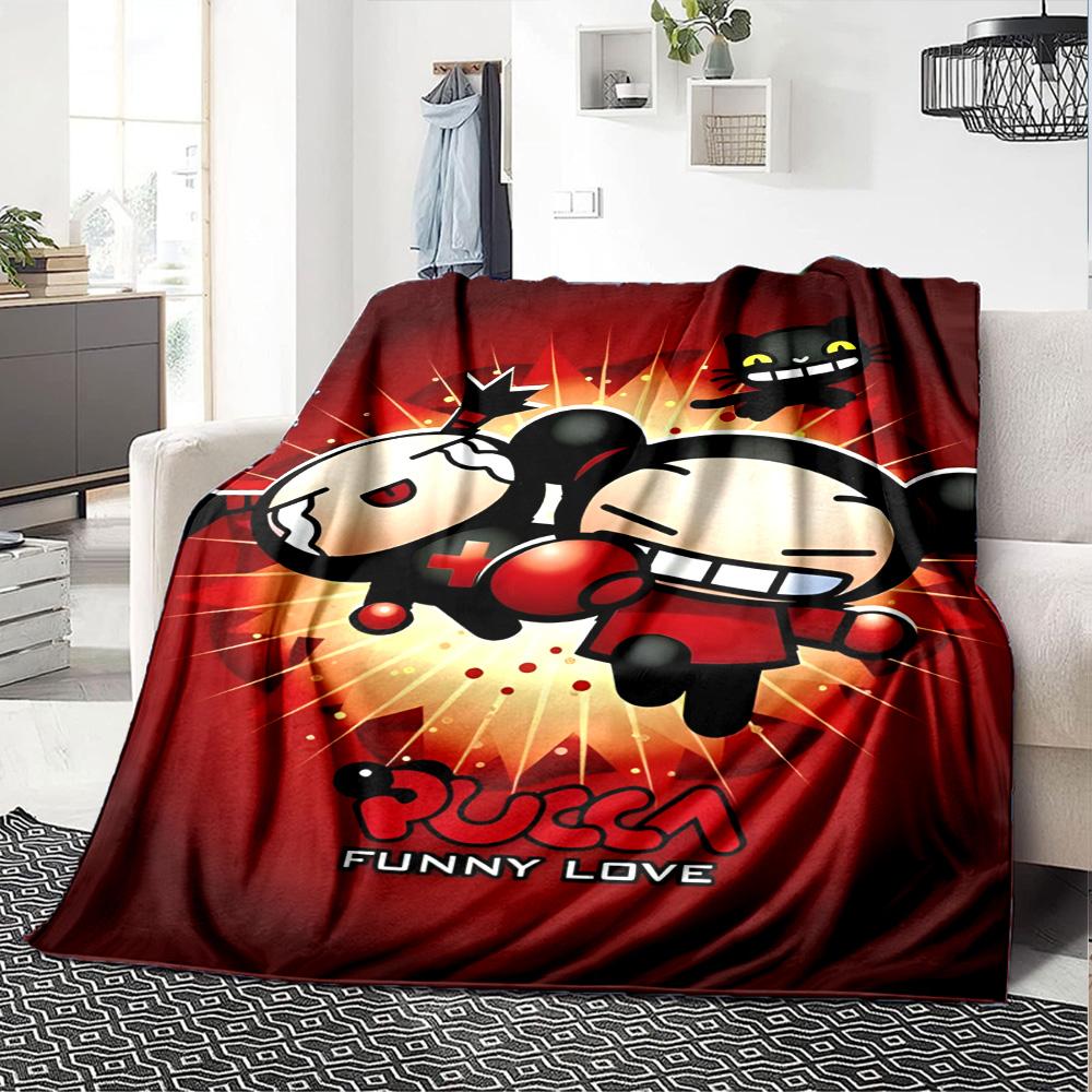 Pucca Blanket Ultra-Soft Suitable for Office Couch Chair Four Seasons Multipurpose Modern Style Ideal Gift For Birthday Valentine'S Day