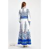 Floral Hijab Dress, Original Style, Cuffed Sleeves