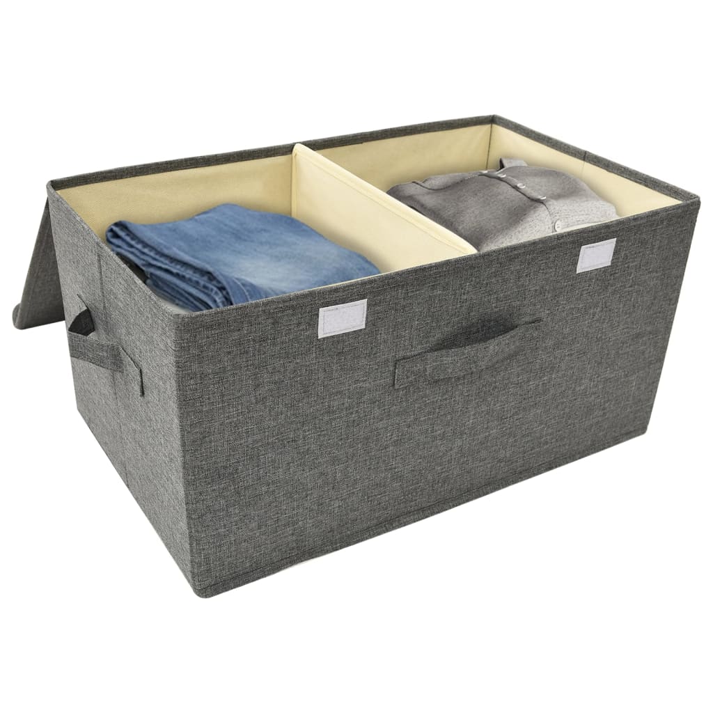 Storage Boxes 2 Pcs Fabric 50 X 30 X 25 Cm Anthracite