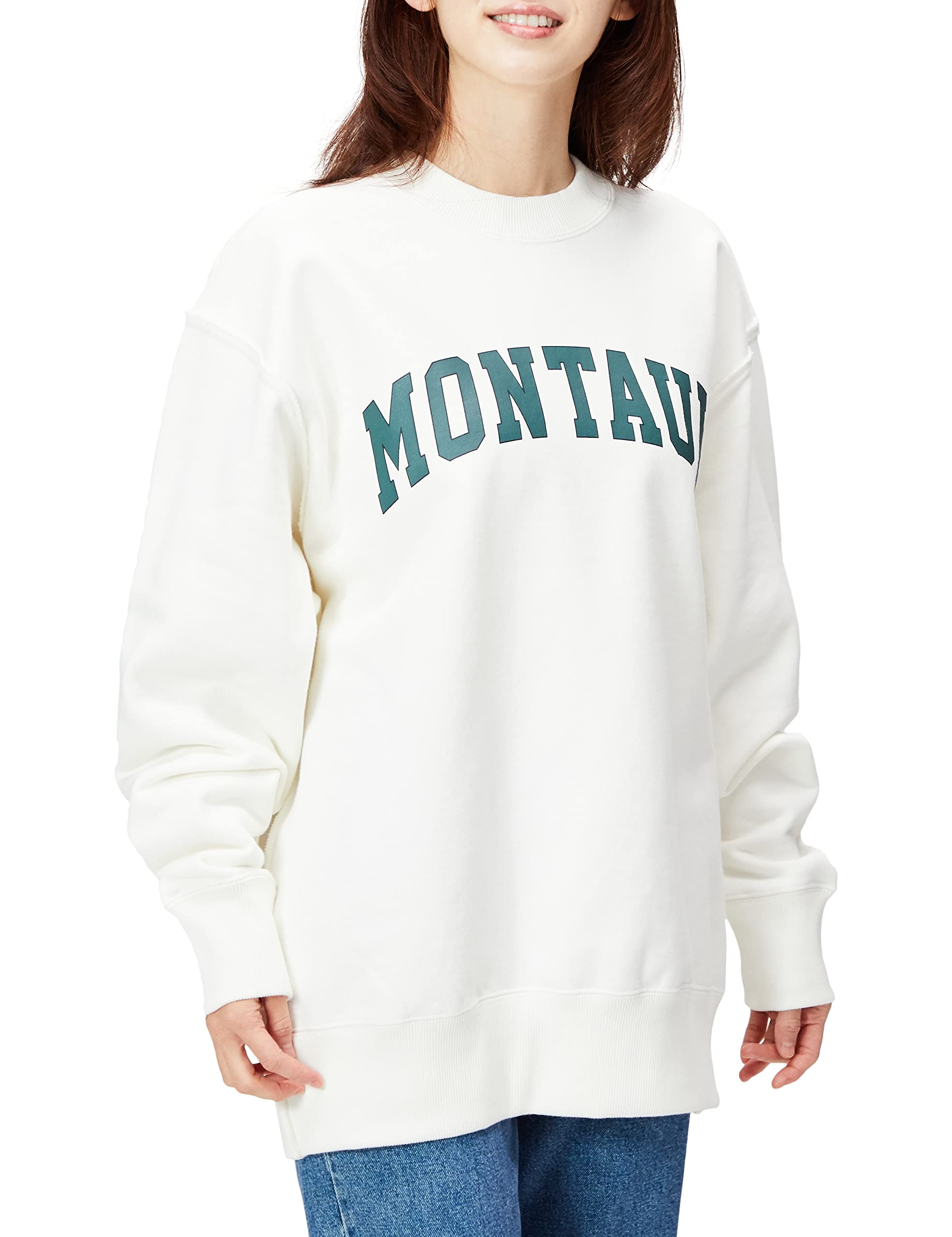 

Emi Logo Size F Women s Sweatshirt, 13WCT225031, White/White,