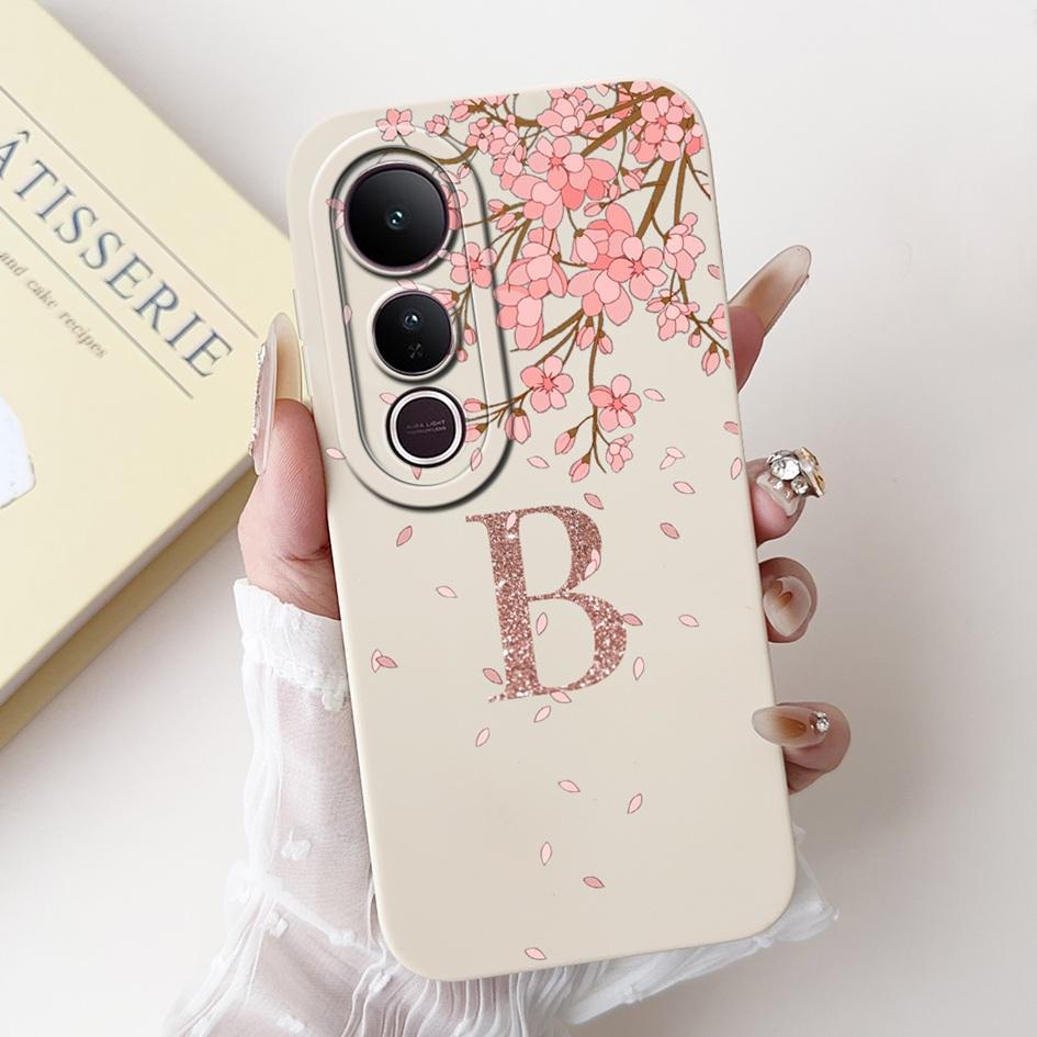 For Vivo V50 Lite Case 2025 Cute Crown Flower Letters Soft Silicone Matte Shockproof Cover For Vivo V50 V2427 V 50 V50Lite Funda