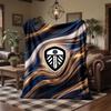 Leeds United Football Print Flannel Blanket Soft Warm Sofa Bed Throw Blanket For Home Office Bedroom