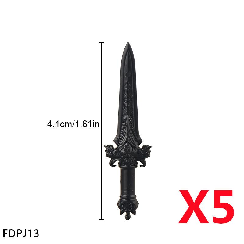 MOC Military Movie Figure Medieval Weapon Building Block Scabbard Sword Ax Hammer Bow Arrow Kit Gun Fan Mini Toy Brick Gift K038