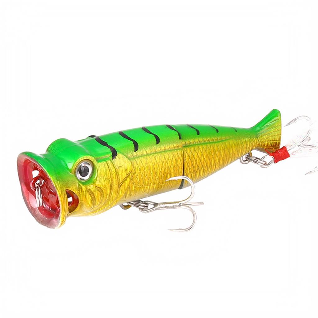 Two-Piece Surface Fishing with Feather Treble Hooks, Hard for Fishing