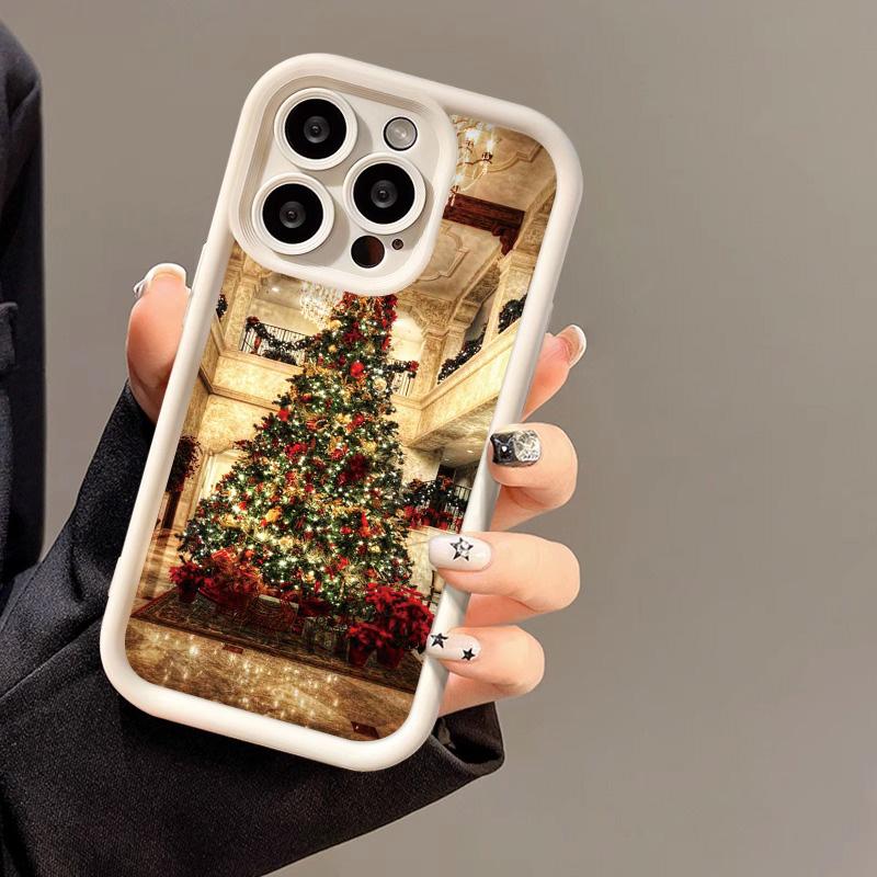 Weihnachts-Handyhülle für iPhone 11 13 12 14 15 16 Pro Max XR XS Samsung A15 A55 A05 Redmi 12 13C OPPO A16 A18 A60 Reno 11 Vivo Y17S Y12 Infinix Note