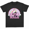 Male Unicorns Tee Rainbow Graphic Tees Funny T-Shirts Women Fashion Hip Hop Alpha Men Tops 100% Cotton Unisex Aesthetic Clothing