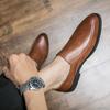 Leather Men Formal Shoes Luxury Brand 2024 Men's Loafers Dress Moccasins Breathable Slip on Shoes Black /brown Driving Shoes