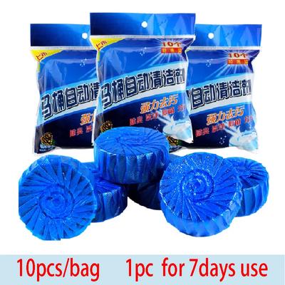 10 szt. Automatyczne spłukiwanie Blue Bubble Środek czyszczący do muszli klozetowej Odświeżacz do łazienki Tabletki do toalety WC Narzędzie do czyszczenia spłukiwania