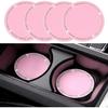 ACODABLEM 4 Pack Bling Car Coasters, 2.75 Inch Bling Crystal Rhinestone Soft Rubber Universal Anti-Slip Glitter Cup Mats Auto Drink Coaster Car
