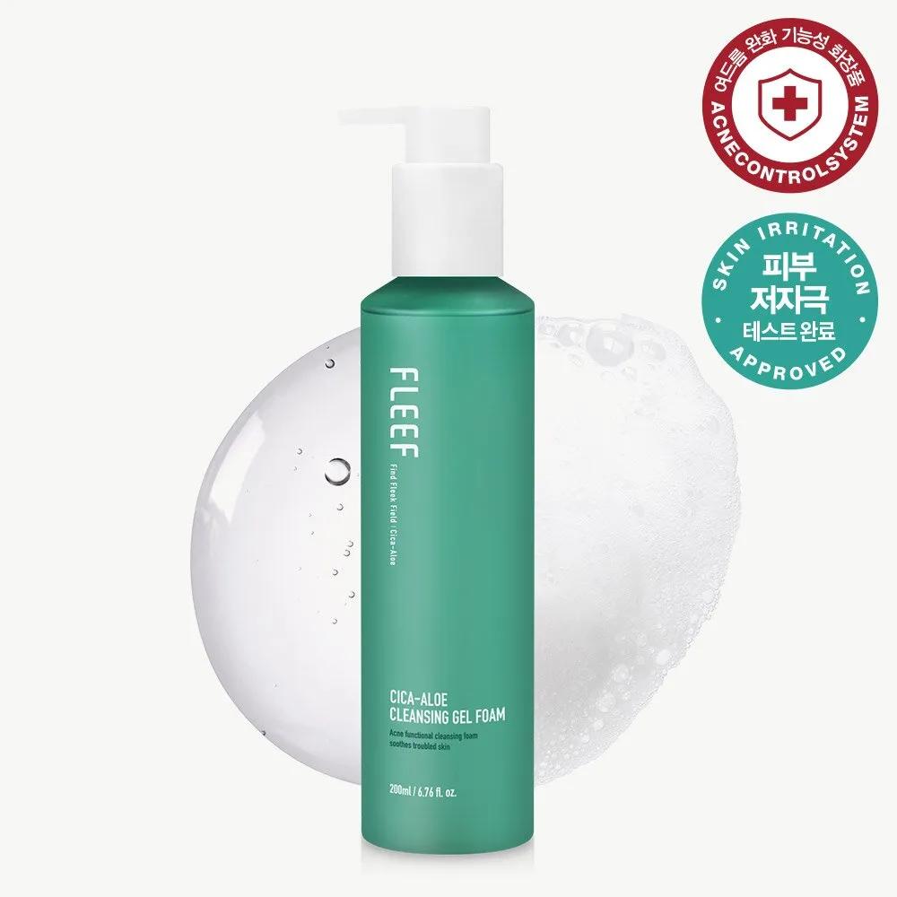 FLEFF Очищающий гель-пенка Cica-Aloe 200 мл