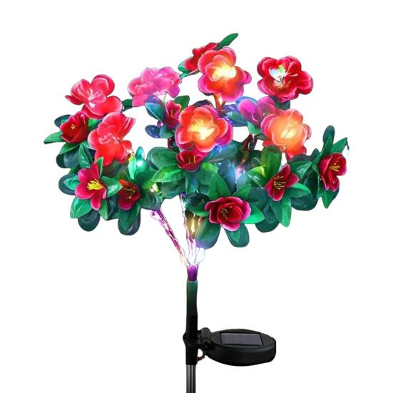 LED Solar Flower Light IP65 Waterproof Automatic ON/OFF Simple Installation