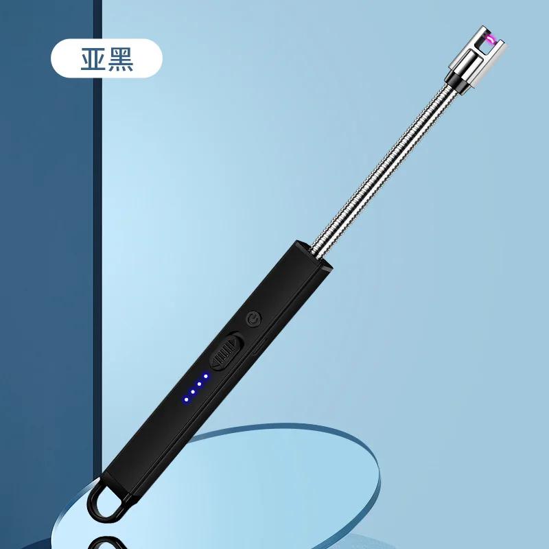 720° Extended Hose Rotatable Aromatherapy Candle Igniter Gas Stove Rechargeable Household Ignition Stick Windproof Lighter чёрный