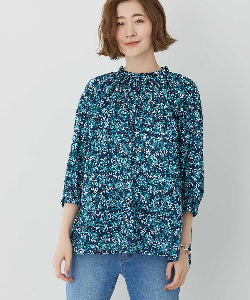 Petit Honfleur Apash Print Green Blouse, Women's, 523286,