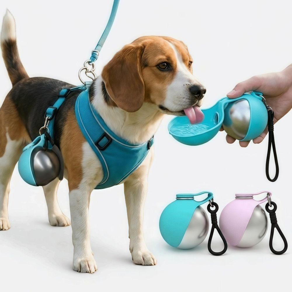2-in-1 Haustier-Reise-Wasserspender Tragbarer Outdoor-Wasserbecher für Hunde- und Katzenspaziergänge