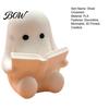 Cute Ghost Table Decor 3D Printed Halloween Figurine, Spooky Resin Statue, Funny Desktop Tray Reading Figurine Decor, Tabletop Centerpiece for
