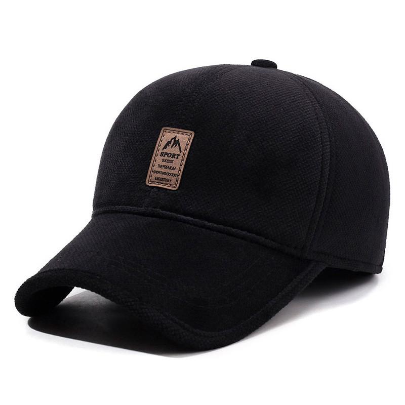 

Sports Men Classic Style Baseball Cap With Wool Lining Windproof And Warm