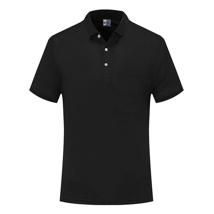 HBT 609  200G cotton pique secondary collar lapel polo shirt
