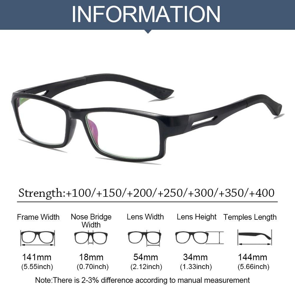 Blue Ray Blocking Anti-Blue Light Reading Glasses Ultralight TR90 Hyperopia Glasses Eye Protection Square Eyeglasses Men Women