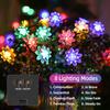 Solar flower String Lights Outdoor Waterproof,  8 Modes Lotus flower sharp Outdoor Solar Powered String Lights for Patio