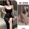 teasing long dress transparent suspender nightdress erotic underwear passion pure desire mesh dress one-piece temptation suit